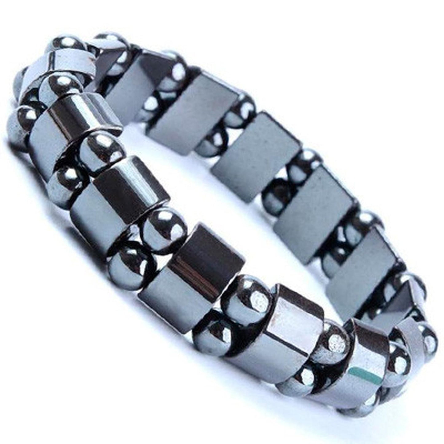 Magnetic Sugar Control Bracelet, Unisex Stylish Health Care Magnetic Black Stone Therapy Bracelet