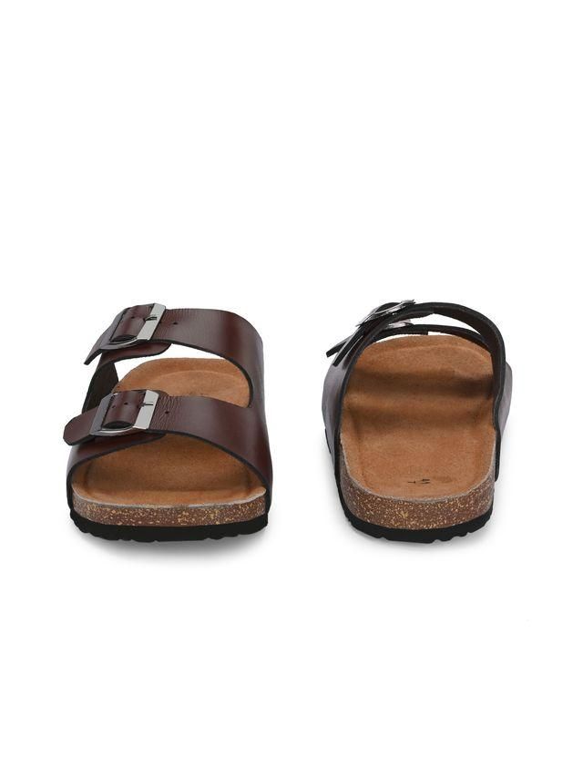 Men's Arizona Brown Leather Slippers