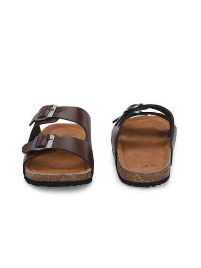 Men's Arizona Brown Leather Slippers